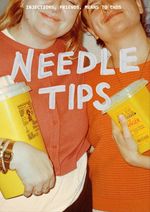 Film Poster. Shows the two subjects, both wearing orange sweaters, and holding their respective needle disposal bins.